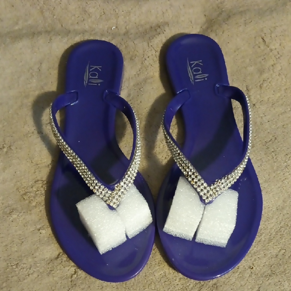 Kali Women's Purple Sandals with Rhinestone Detail,Size 7,NWOT